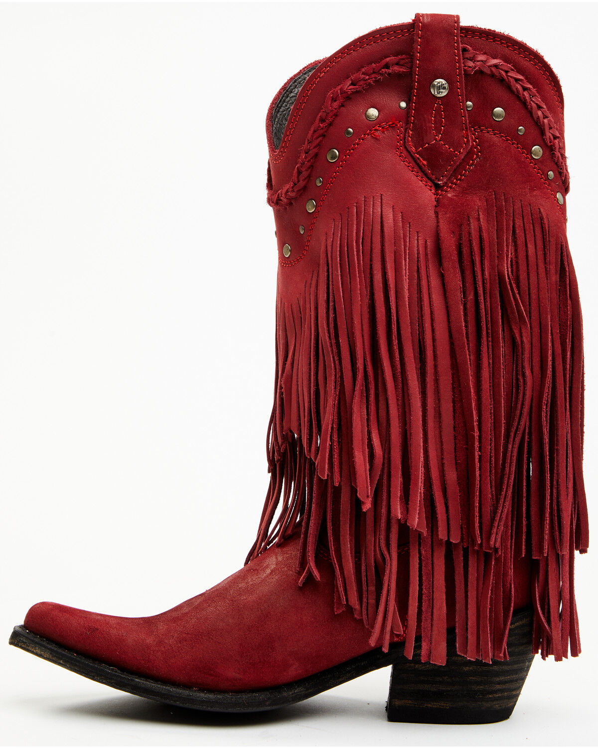 Image #3 - Liberty Black Women's Vegas Fringe Western Boots - Snip Toe, Red, hi-res