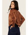 Image #4 - 26 International Women's Faux Leather Jacket, Brown, hi-res