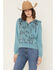 Image #1 - Shyanne Women's Rodeo Rebel Pullover Hoodie, Turquoise, hi-res