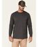 Image #1 - Hawx Men's Solid Charcoal Forge Long Sleeve Work Pocket T-Shirt - Tall, Charcoal, hi-res