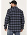 Image #4 - Dakota Grizzly Men's Briggs Plaid Button Down Heavy Western Flannel Shirt, Blue, hi-res