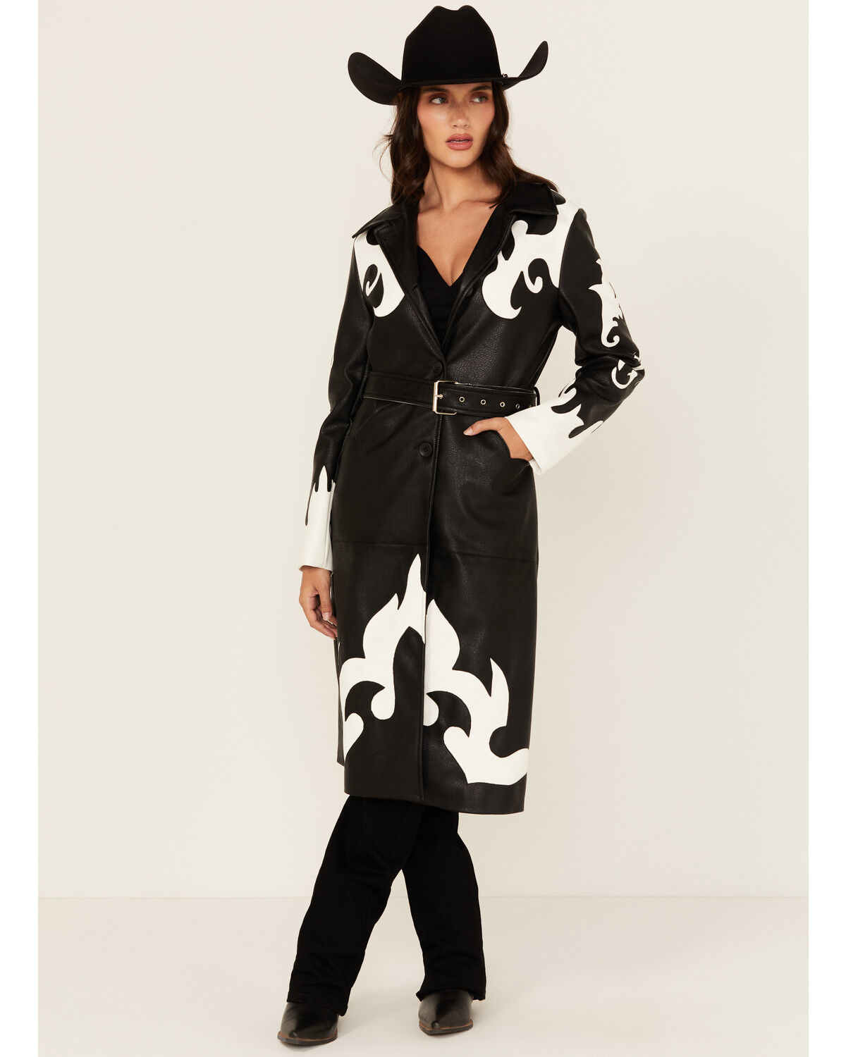 Image #2 - Azalea Wang Women's Robot Cowgirl Button-Down Trench Coat, , hi-res