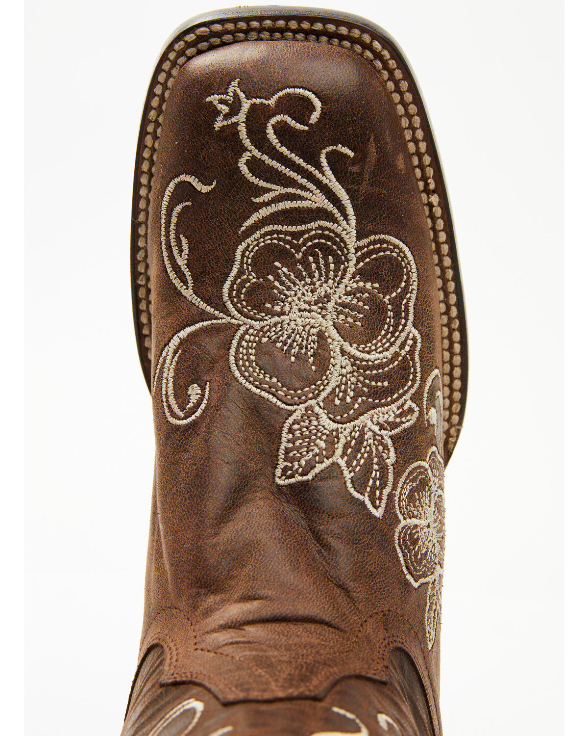 Image #6 - Shyanne Women's Lasy Western Boots - Broad Square Toe, Brown, hi-res
