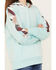 Image #3 - Hooey Girls' Geo Print Sleeve Hooded Sweatshirt, Teal, hi-res