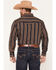 Image #4 - Ely Walker Men's Striped Long Sleeve Pearl Snap Western Shirt - Tall, Black, hi-res