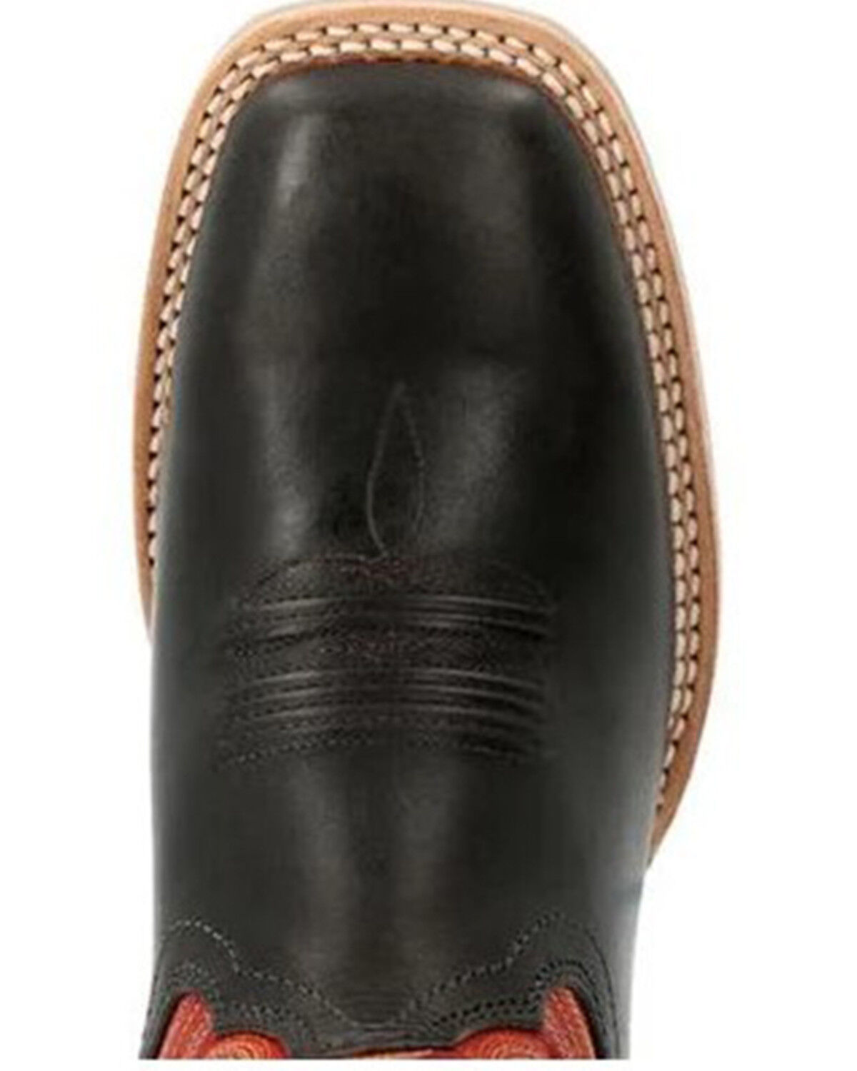 Image #6 - Durango Women's Lady Rebel Pro Crimson Western Boot - Broad Square Toe, Black/red, hi-res