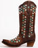 Corral Women's Brown Studded Embroidered Cowgirl Boots - Snip Toe, Brown, hi-res
