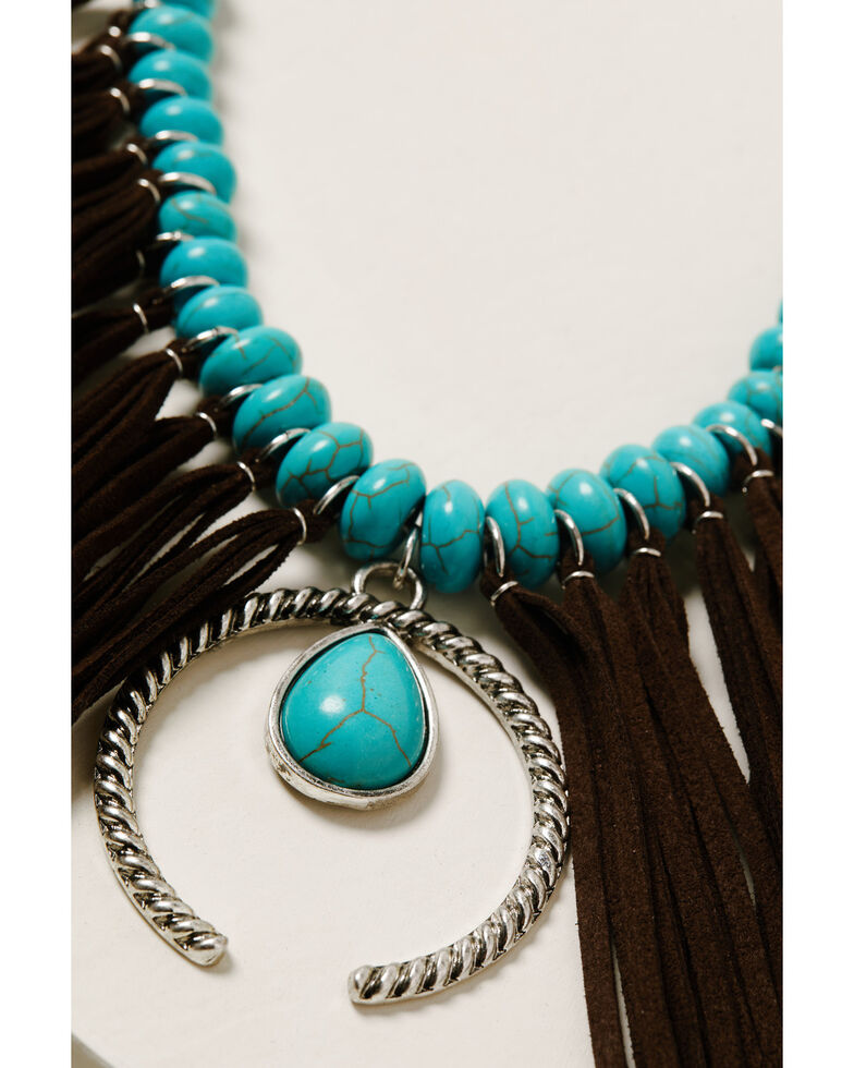 Idyllwind Women's Fringe Me Down Turquoise Necklace, Silver, hi-res