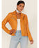 Image #2 - Mauritius Leather Women's Sofia Moto Leather Jacket , Orange, hi-res