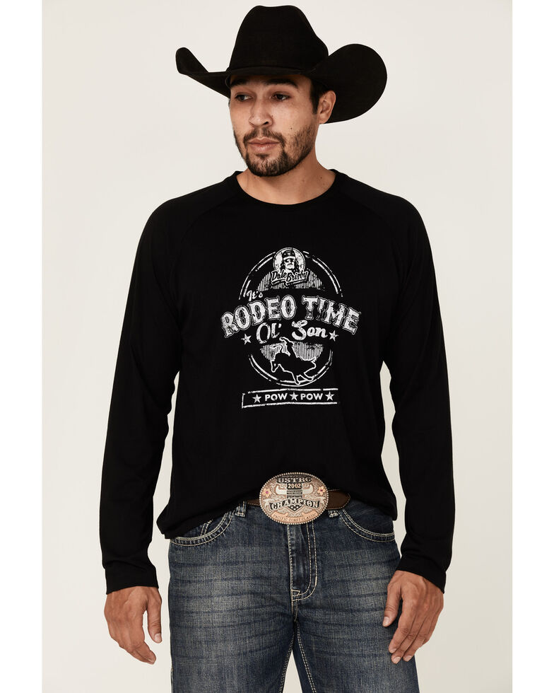 Dale Brisby Men's Rodeo Time Ol' Son Graphic Long Sleeve T-Shirt , Black, hi-res