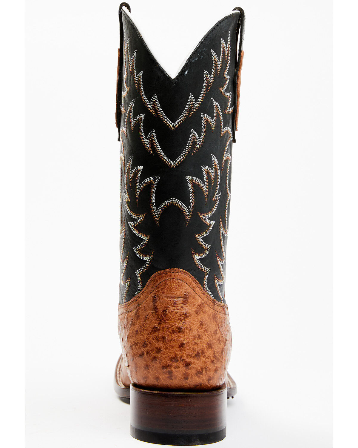 Image #5 - Cody James Men's Full Quill Cognac Ostrich Exotic Western Boots - Broad Square Toe, Black, hi-res