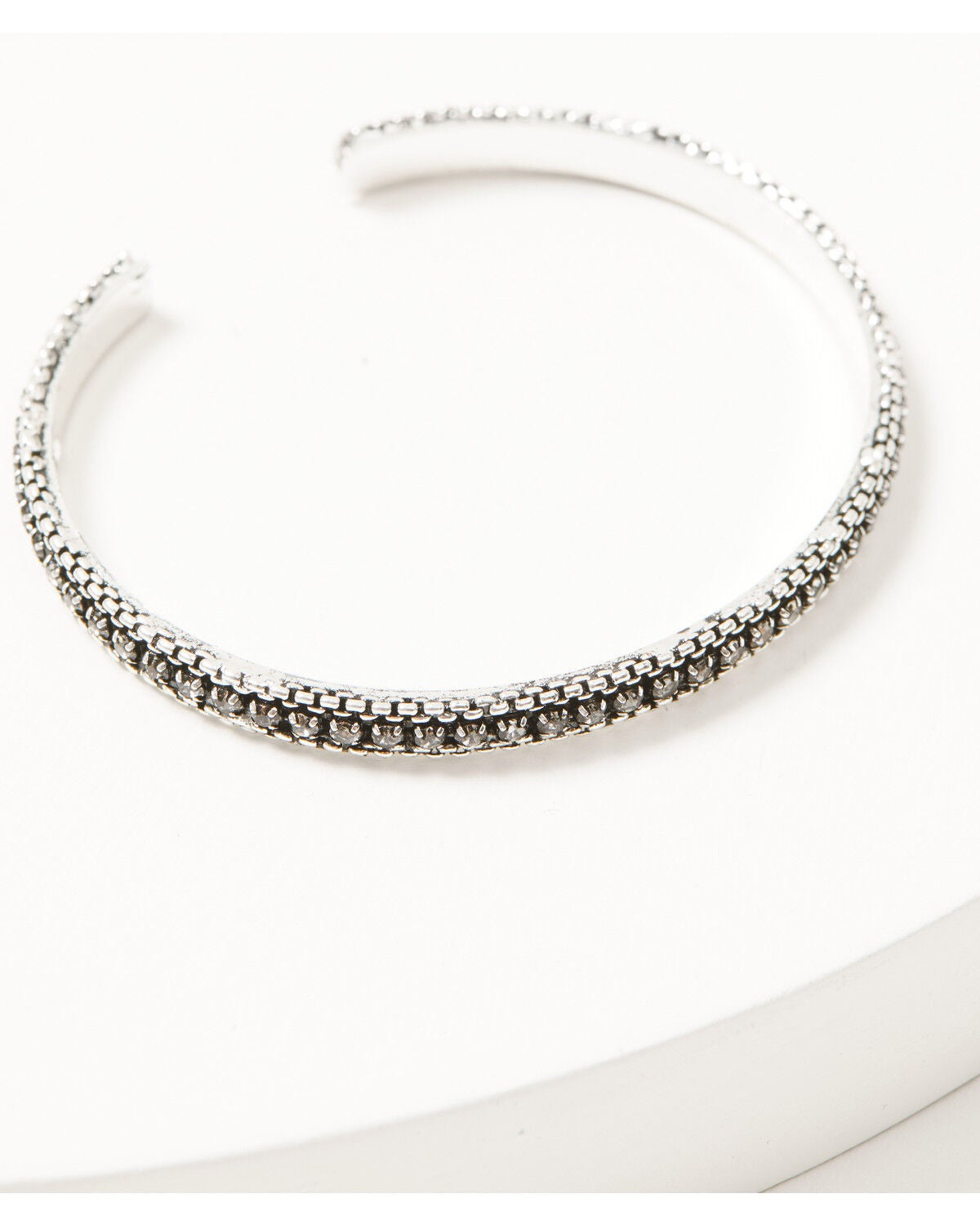 Image #3 - Shyanne Women's Rhinestone Cuff Bracelet Set - 3 Piece, Silver, hi-res