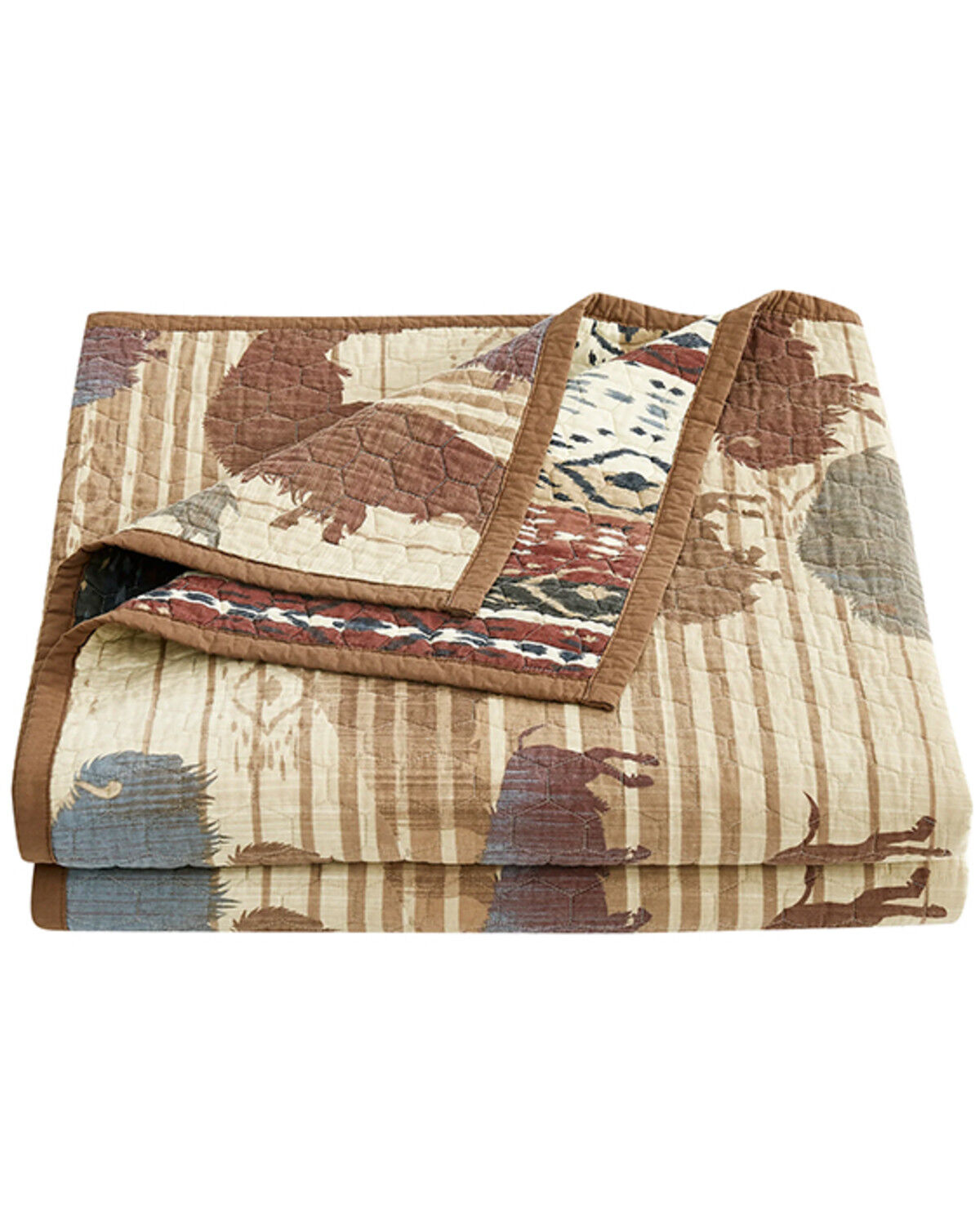 Image #3 - HiEnd Accents 3pc Home On The Range Reversible Quilt Set - Full/Queen, Tan, hi-res