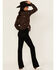 Image #3 - Rock & Roll Denim Women's Mid Rise Bootcut Stretch Denim Jeans, Black, hi-res
