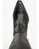 Image #6 - Italian Cowboy Women's Bolt Overlay Tall Western Boots - Snip Toe, Dark Grey, hi-res