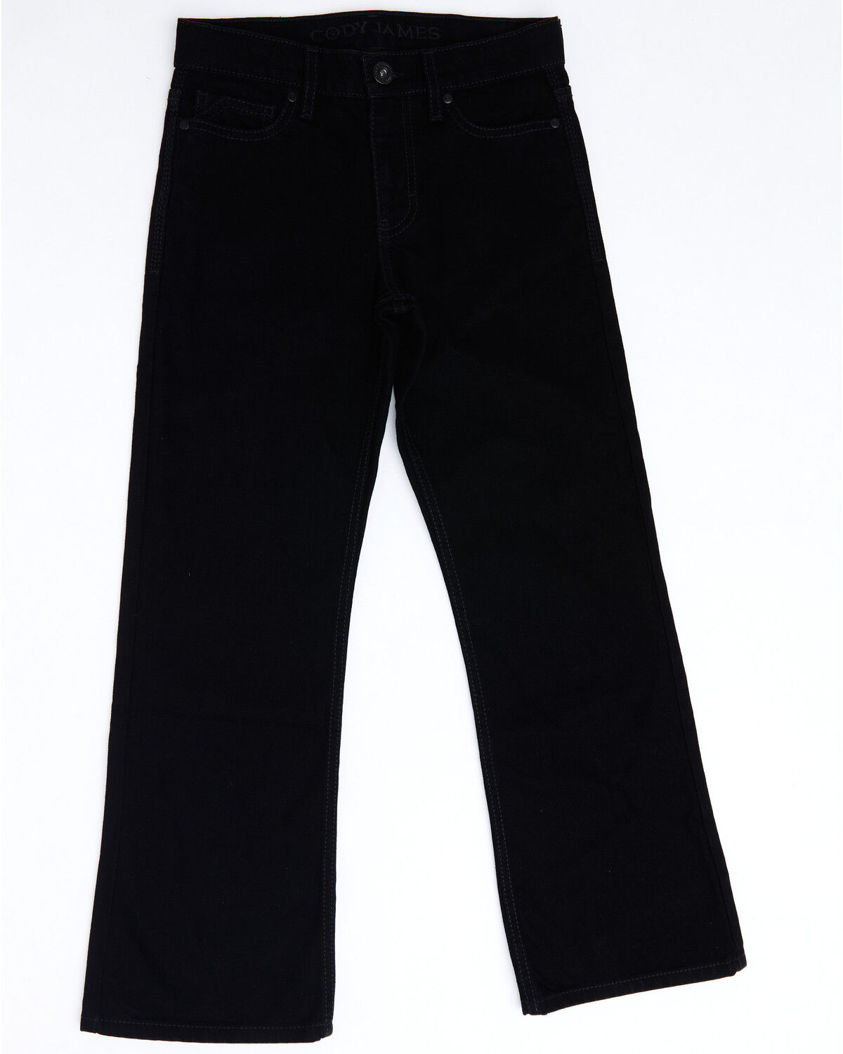 Image #1 - Cody James Boys' Night Rider Mid Rise Rigid Relaxed Bootcut Jeans, Black, hi-res