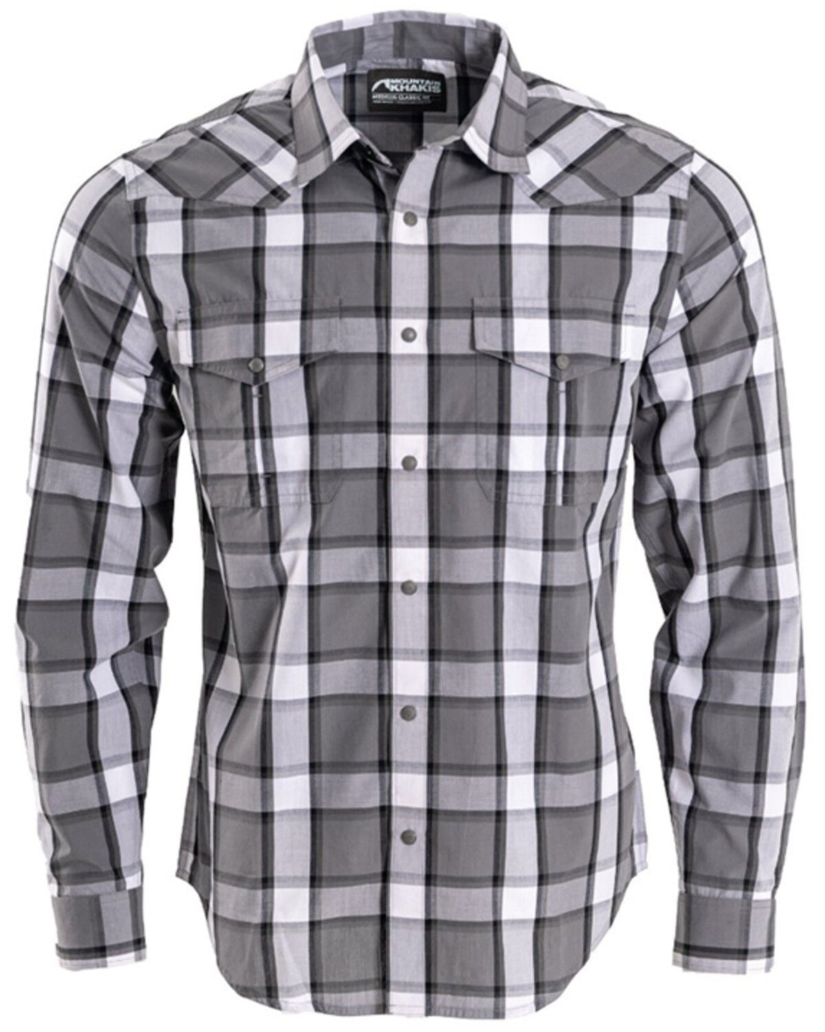 Image #1 - Mountain Khakis Men's Rodeo Long Sleeve Woven Shirt, Grey, hi-res