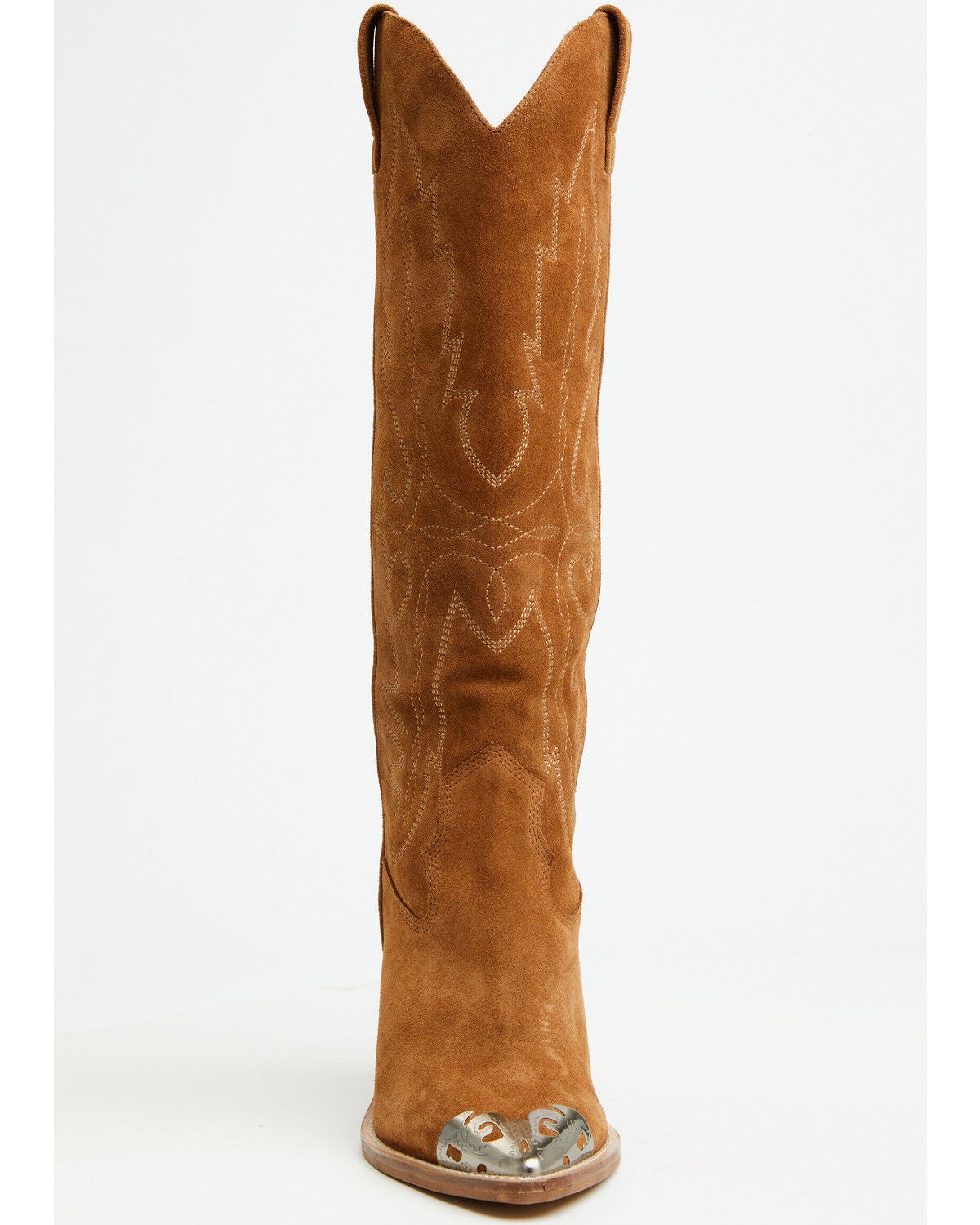 Image #4 - Idyllwind Women's Silver Spur Suede Tall Western Boots - Round Toe, Cognac, hi-res