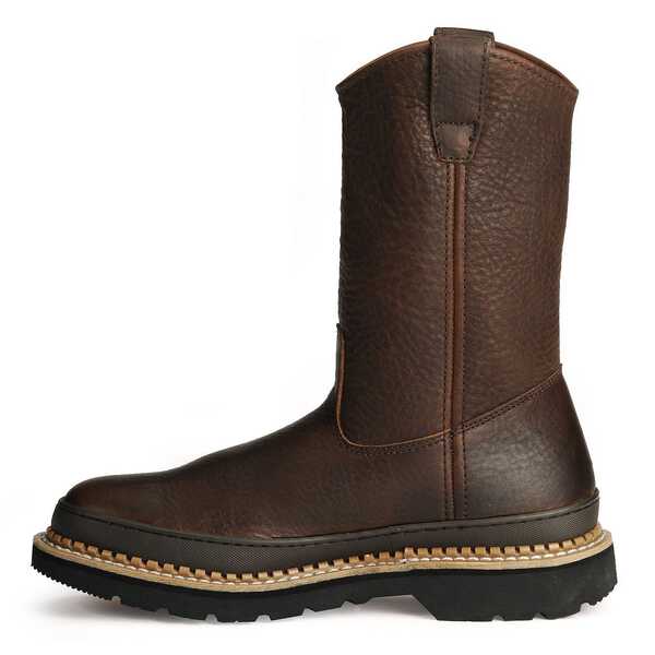 Image #3 - Georgia Boot Men's Giant Pull On Work Boots - Steel Toe, Brown, hi-res