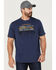 Image #1 - Brothers and Sons Men's Badlands Shadow Trail Graphic T-Shirt, Navy, hi-res