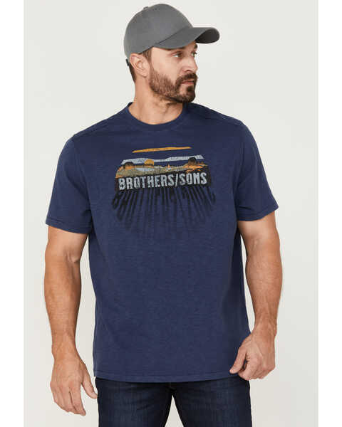 Brothers & Sons Men's Badlands Shadow Trail Graphic T-Shirt , Navy, hi-res