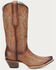 Image #2 - Corral Women's Shedron Flames Western Boots - Snip Toe, Brown, hi-res