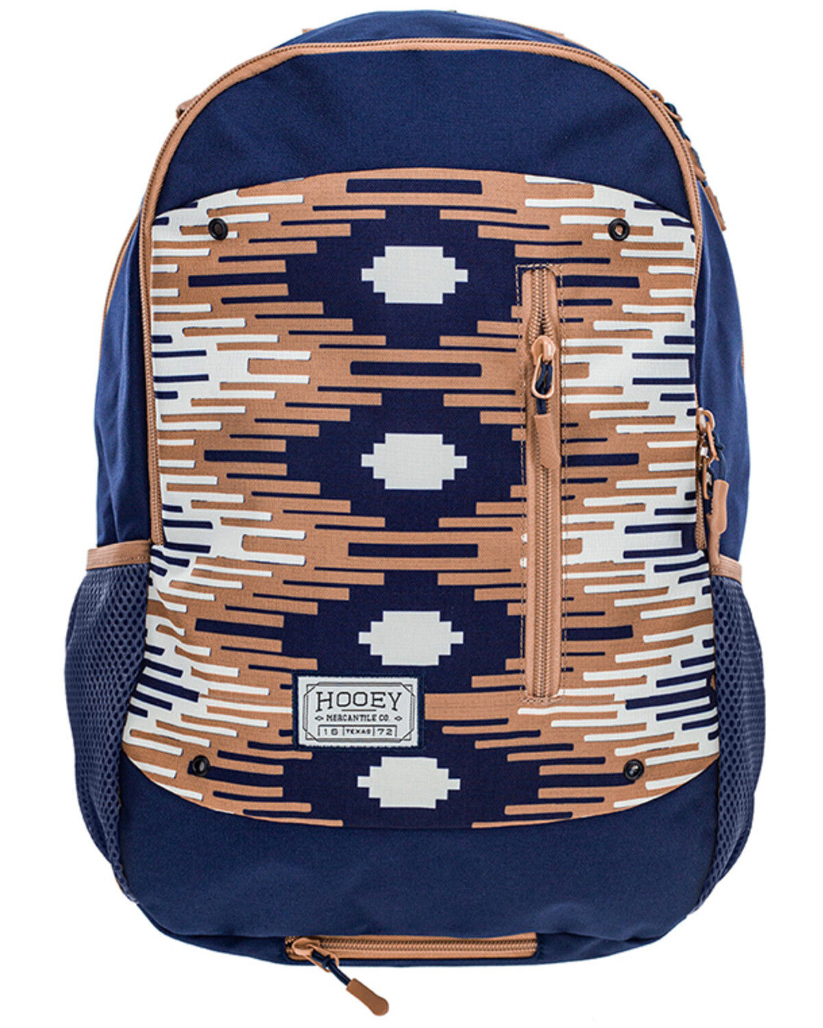 Image #1 - Hooey Rockstar Southwestern Print Logo Backpack, Navy, hi-res