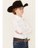 Image #2 - Cody James Boys' Solid Long Sleeve Pearl Snap Western Shirt , White, hi-res