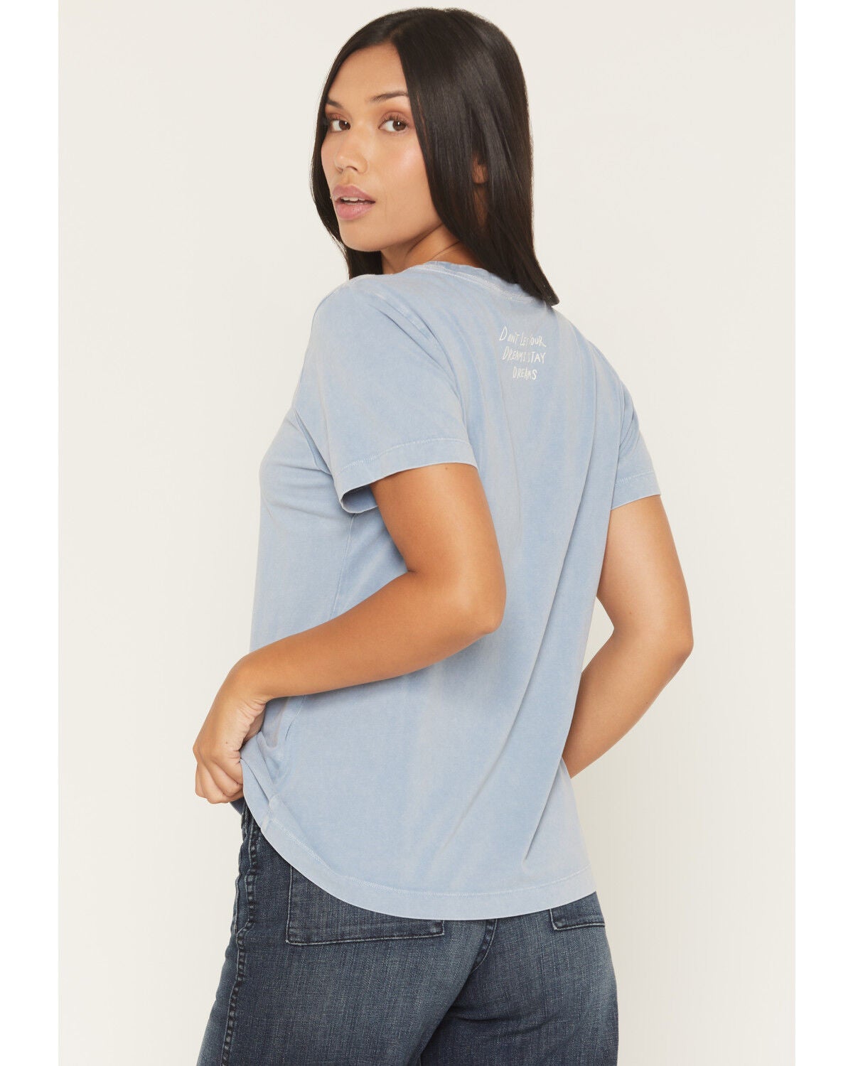 Image #4 - Ariat Women's Lucky Dreams Short Sleeve Graphic Tee, Blue, hi-res