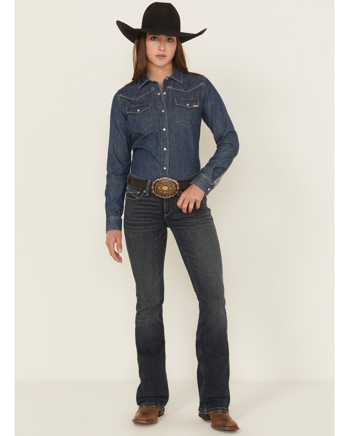 Ariat Women's Esti Dark Wash Bootcut Denim Jeans, Dark Wash, hi-res