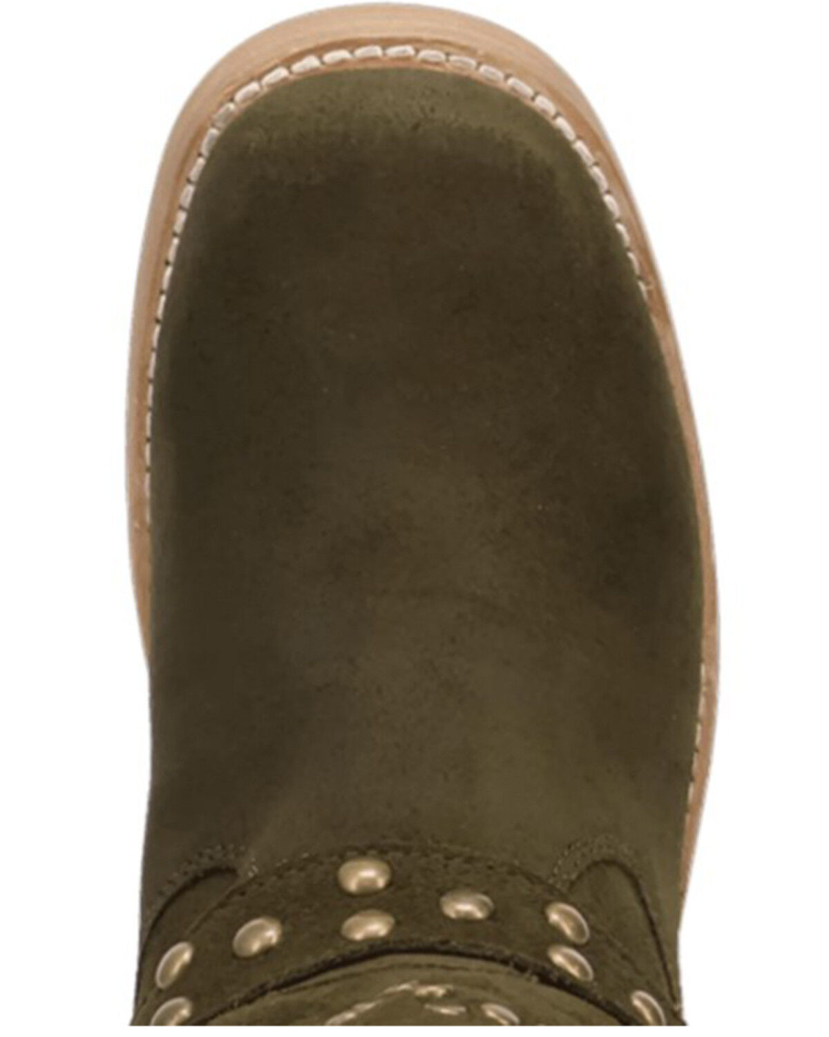 Image #6 - Dingo Women's Troubadour Studded Tall Fashion Boots - Round Toe, Olive, hi-res