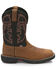 Justin Men's Stampede Rush Western Work Boots - Composite Toe, Brown, hi-res