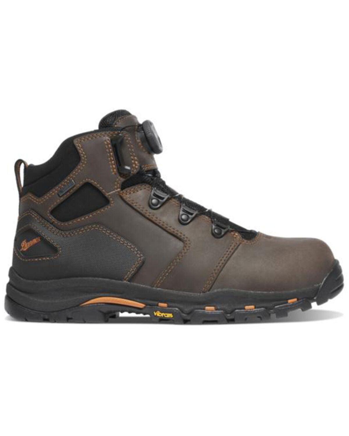 Image #2 - Danner Men's Vicious BOA® Waterproof Work Boots - Composite Toe, Brown, hi-res