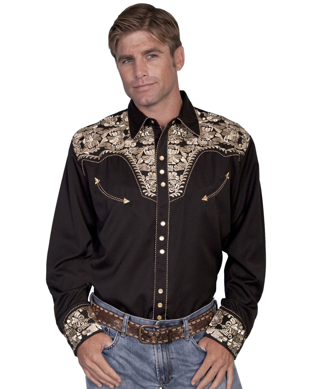 mens embroidered dress shirts