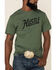 HOOey Men's Olive Hustle Graphic T-Shirt , Green, hi-res