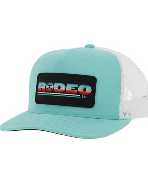 Hooey Men's Rodeo Mesh Back Trucker Cap , Turquoise, hi-res