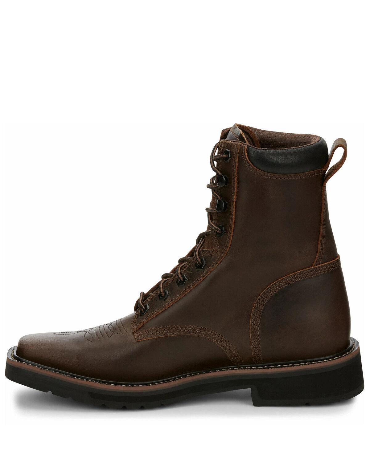 justin stampede lace up boots