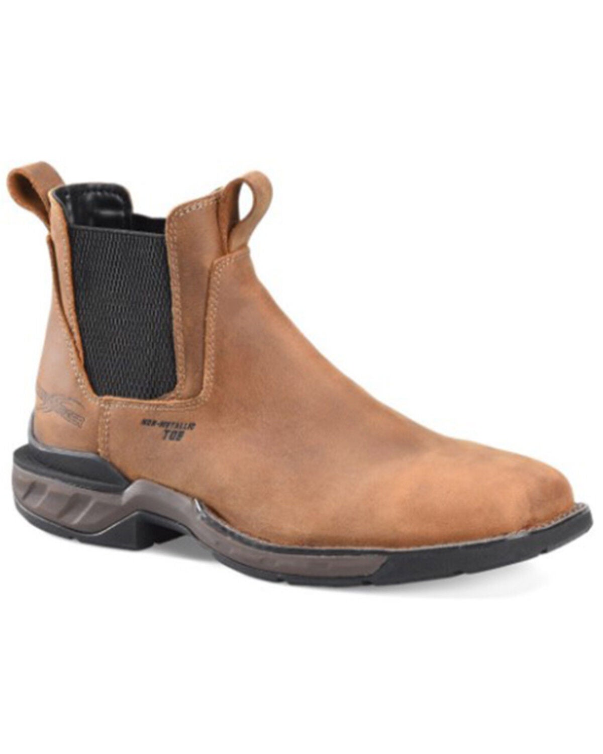Double H Men's 5" Western Work Boots - Composite Toe, Medium Brown, hi-res