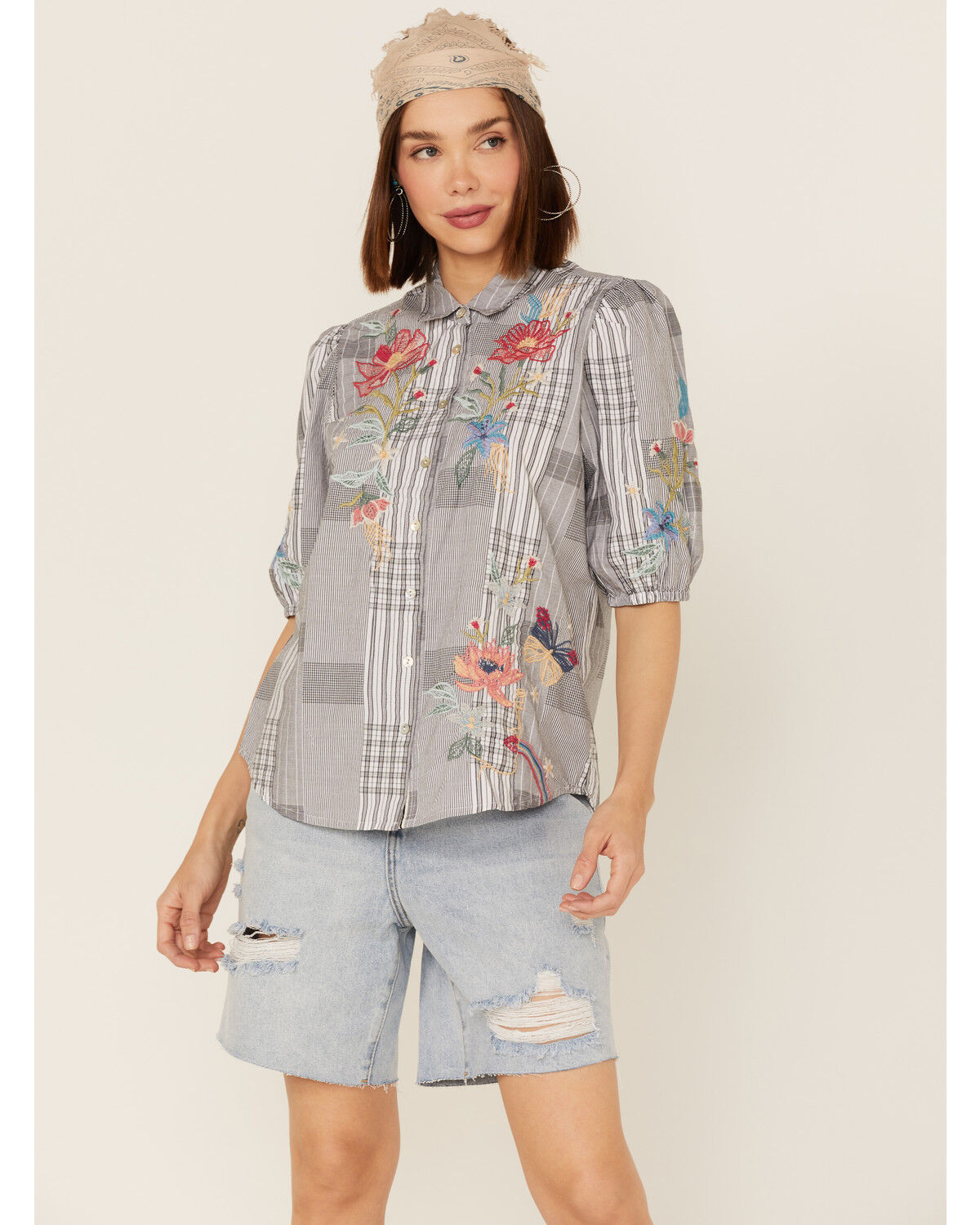 Image #2 - Johnny Was Women's Jordan Lisbon Floral Shirt, Multi, hi-res