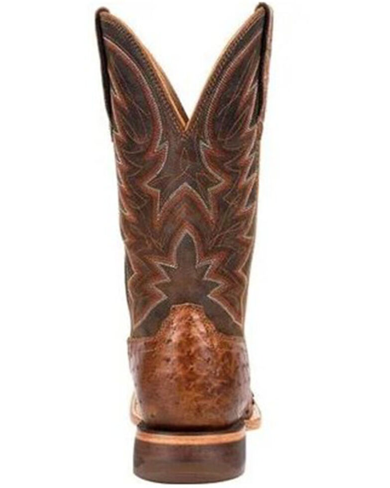 Durango Men's Wheat Brown Exotic Full-Quill Ostrich Western Boots - Square Toe, Brown, hi-res