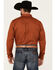 Image #4 - RANK 45® Men's Rough Neck Geo Print Long Sleeve Button-Down Stretch Western Shirt, Rust, hi-res