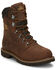Chippewa Men's Heavy Duty Waterproof & Insulated Aged Bark 8" Work Boots - Round Toe, Bark, hi-res
