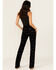 Image #3 - Rock & Roll Denim Women's High Rise Horse Print Modest Bootcut Stretch Corduroy Jeans, Black, hi-res