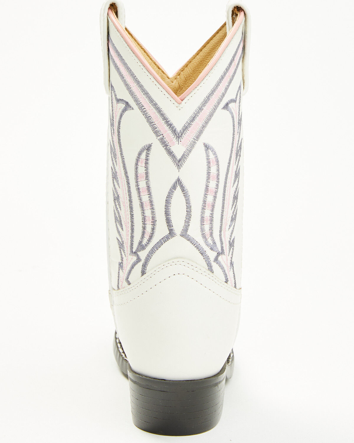 Image #5 - Shyanne Girls' Cassie Western Boots - Round Toe, White, hi-res