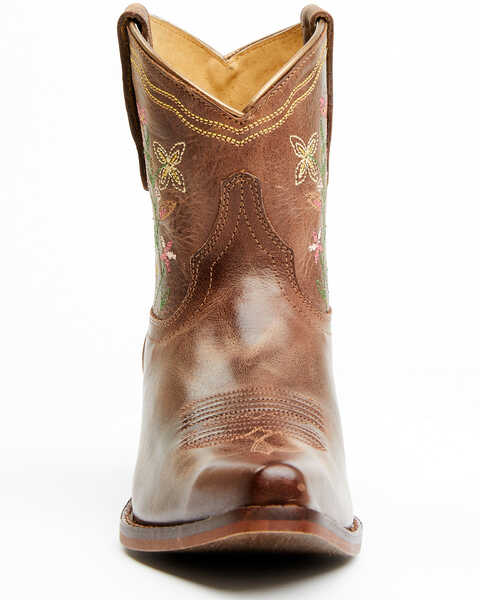 Image #4 - Shyanne Women's Chryssie Floral Shaft Western Fashion Booties - Snip Toe , Brown, hi-res