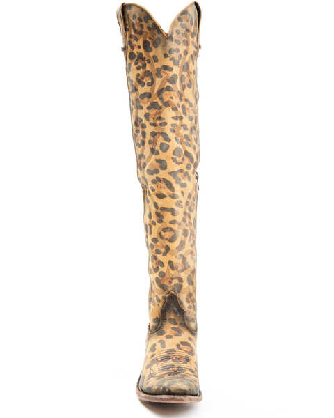 Image #4 - Liberty Black Women's Allyssa Leopard Print Western Boots - Medium Toe, Tan, hi-res