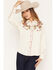 Image #1 - Scully Women's Rose Embroidered Long Sleeve Pearl Snap Western Shirt, Cream, hi-res