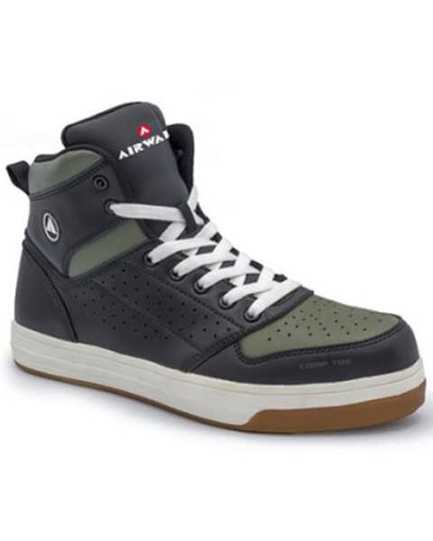 Airwalk Men's Arena Mid Work Shoes - Composite Toe, Black, hi-res