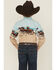 Image #4 - Panhandle Slim Boys' Horses And Beach Border Long Sleeve Snap Western Shirt, Tan, hi-res
