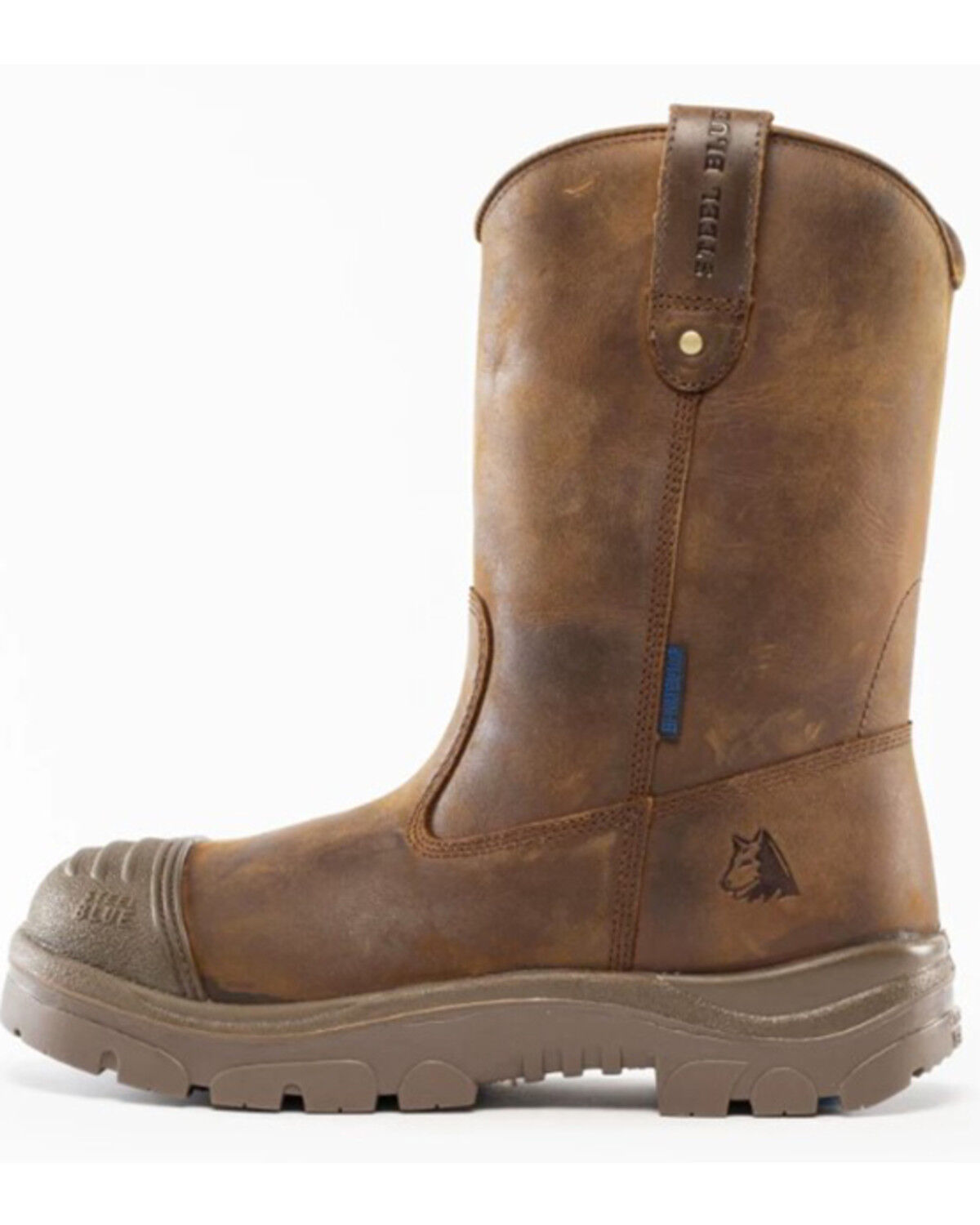 Image #3 - Steel Blue Men's Heeler Scuff Waterproof Work Boots - Steel Toe, Brown, hi-res
